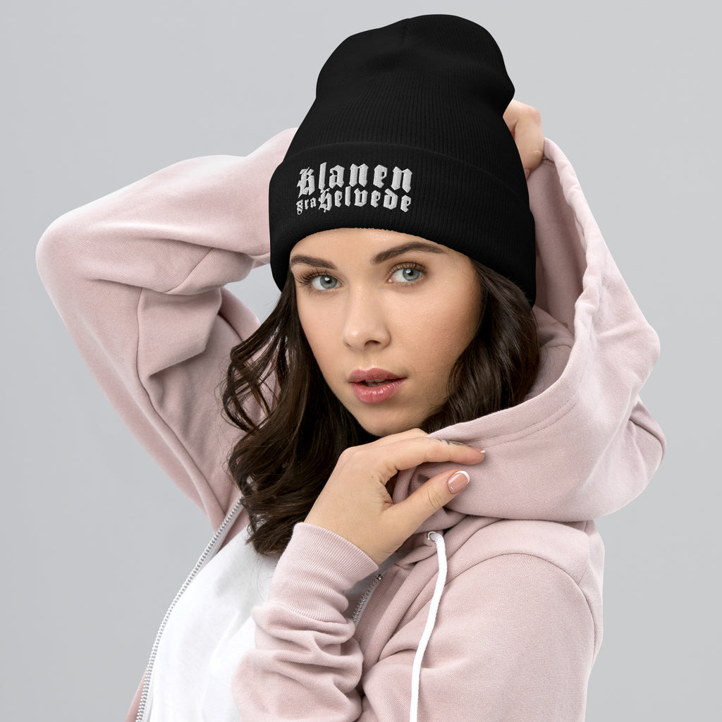 Klanen fra helvede Cuffed Beanie in black, front view