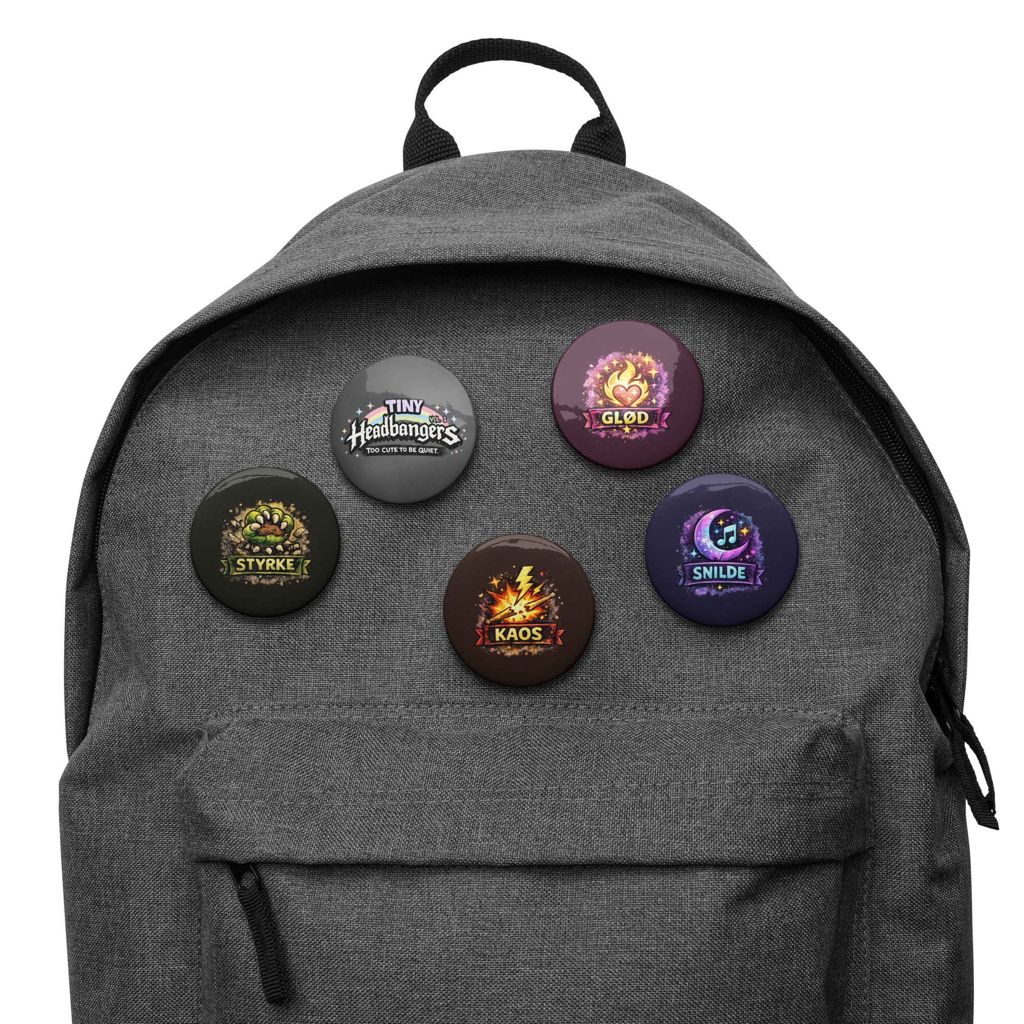 Set of badges - Tiny Headbangers Pack