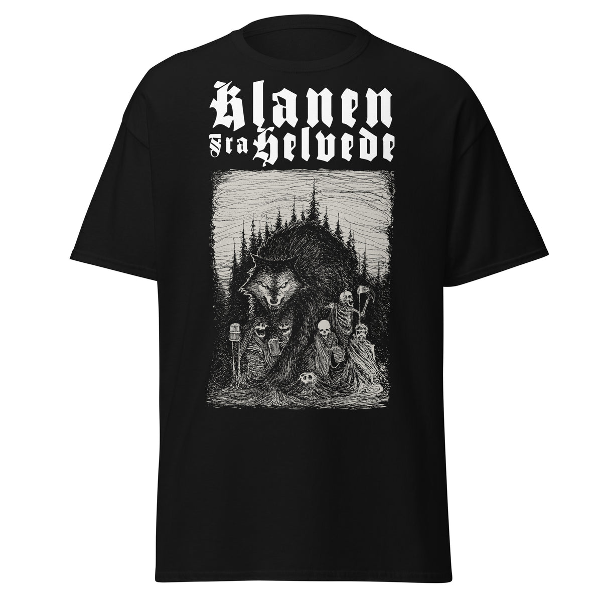 Klanen fra helvede Gothic Unisex T-Shirt in black, front view