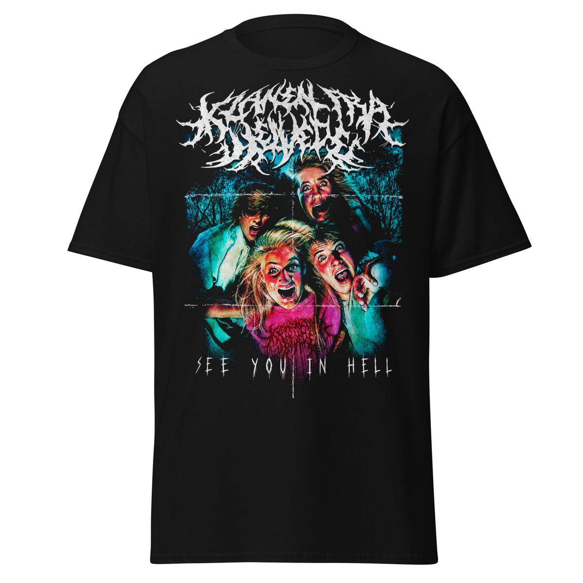 Klanen fra helvede Horror Unisex T-Shirt in black, front view