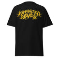 Klanen fra helvede Gore Yellow Unisex T-Shirt in black, front view