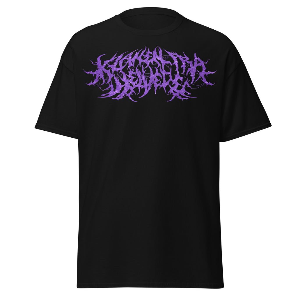 Klanen fra helvede Gore Purple Unisex T-Shirt in black, front view