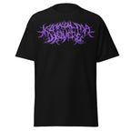 Klanen fra helvede Gore Purple Unisex T-Shirt in black, front view