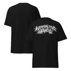 Klanen fra helvede Gore B/W Unisex T-Shirt in black, front and back views