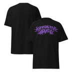Klanen fra helvede Gore Purple Unisex T-Shirt in black, front and back views