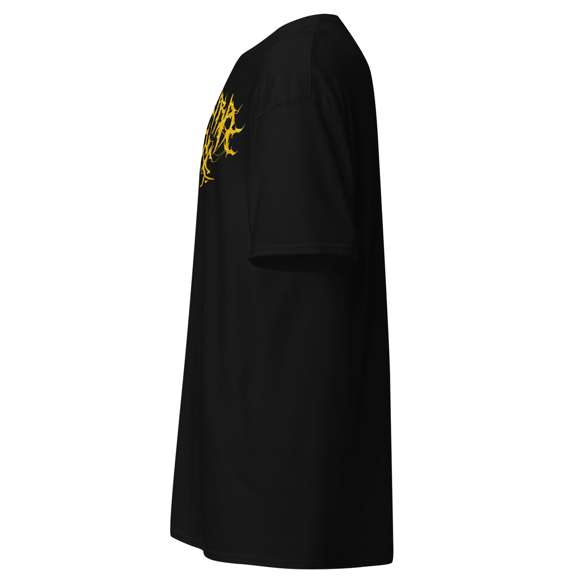 Klanen fra helvede Gore Yellow Unisex T-Shirt in black, left-side view
