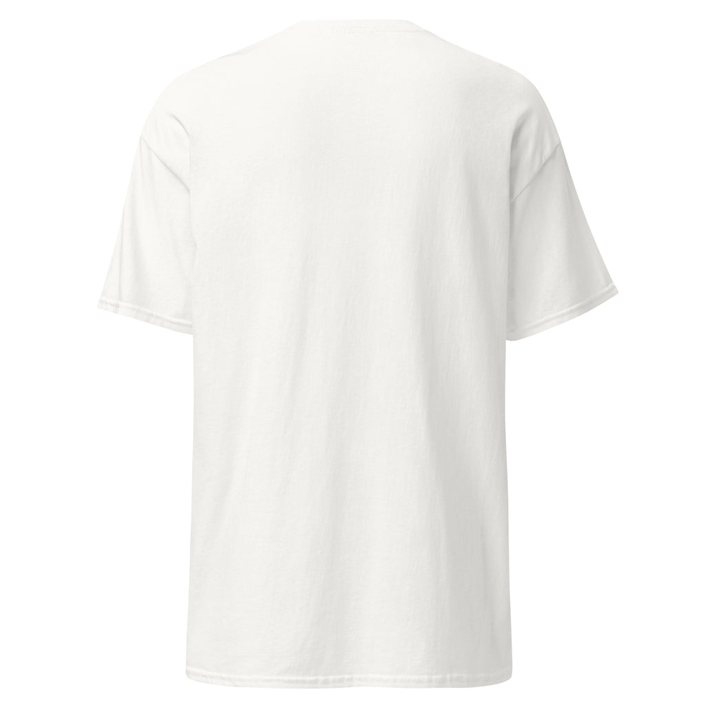 Klanen fra helvede Gore Yellow Unisex T-Shirt in white, back view