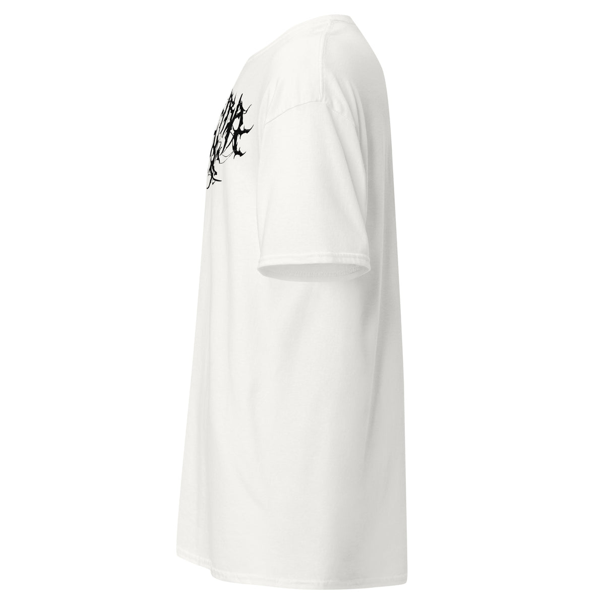 Klanen fra helvede Gore B/W Unisex T-Shirt in white, left-side view
