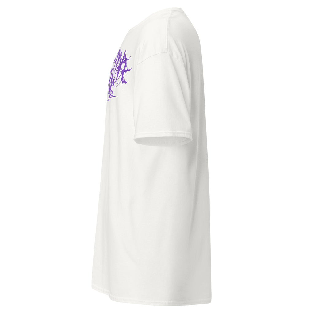 Klanen fra helvede Gore Purple Unisex T-Shirt in white, left-side view