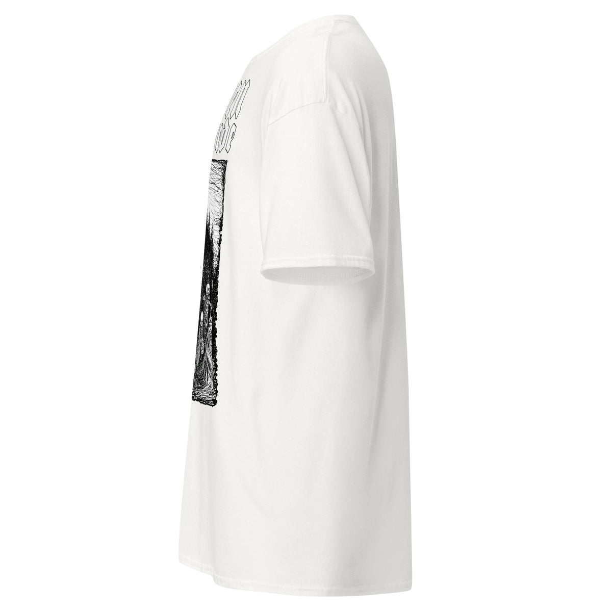 Klanen fra helvede Gothic Unisex T-Shirt in white, left-side view
