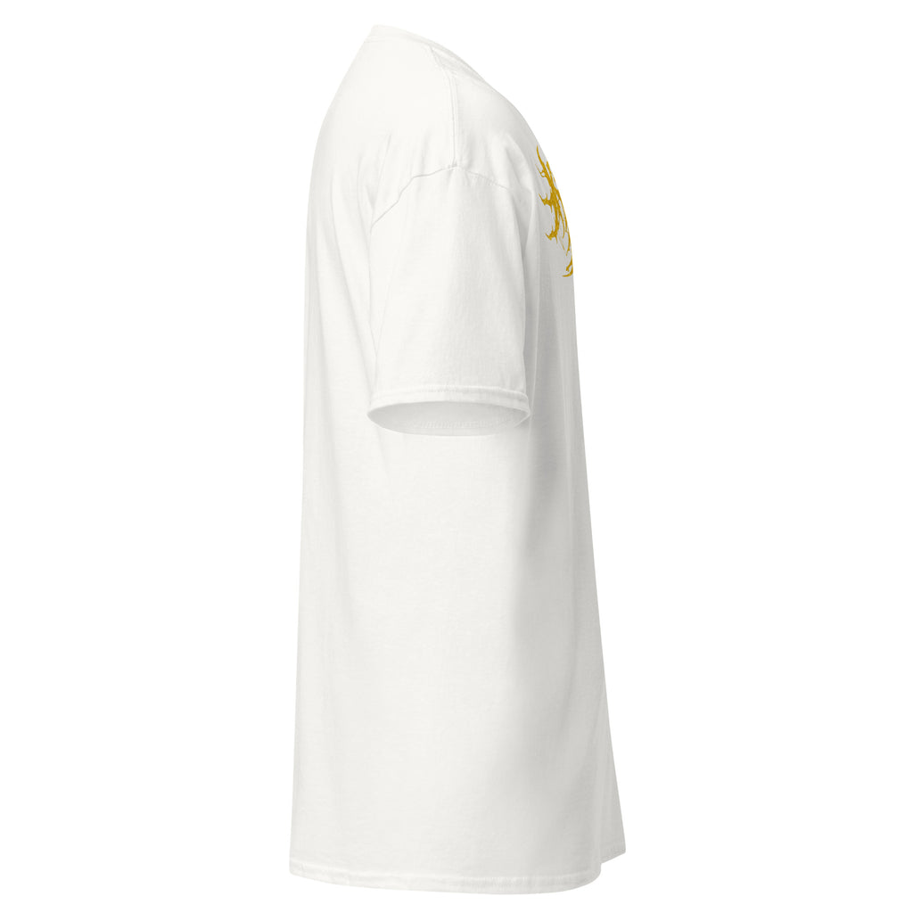Klanen fra helvede Gore Yellow Unisex T-Shirt in white, right-side view
