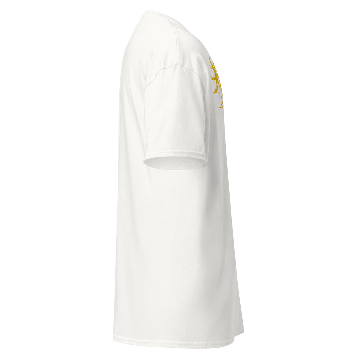 Klanen fra helvede Gore Yellow Unisex T-Shirt in white, right-side view