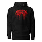 Klanen fra helvede unisex hoodie in black, front view