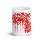 Klanen fra helvede Gore White Glossy Mug in white, 15 oz, front view